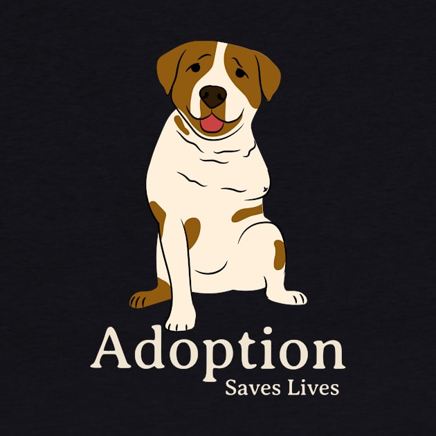 Adoption Saves Lives Rescue Dog by Classic & Vintage Tees